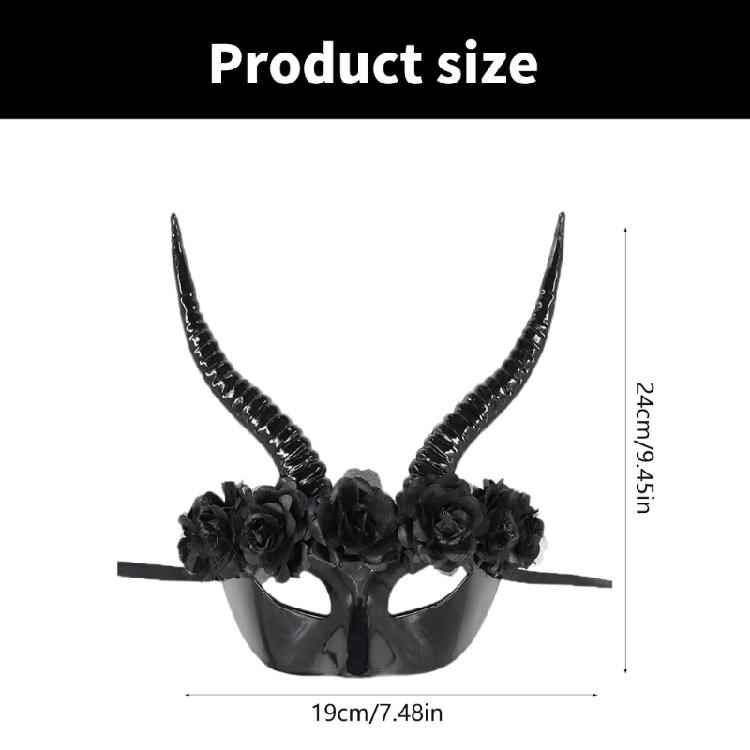 Mardi Gras Mask Halloween Costume Mask Masquerade Mask Carnivals Mask Mardi Gras Mask Scary Horns Mask for Party