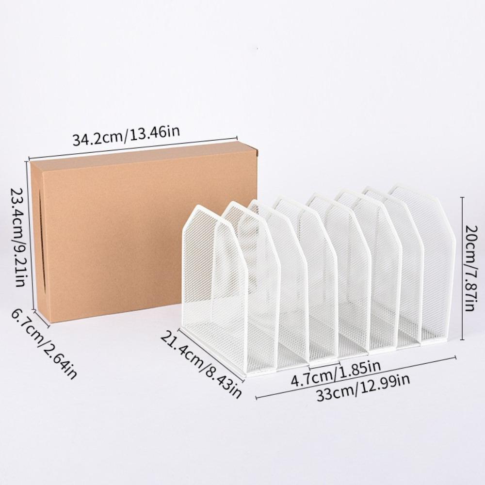 Detachable Book Stand 5/7 Grids File Storage Rack Simple Bookshelf  Students Use
