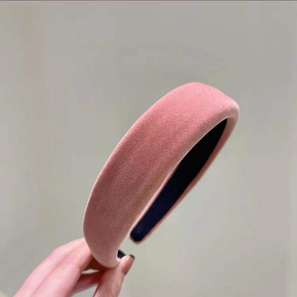 2023 Women's Pink Wide-Edged Hair Hoop: Sweet Summer Headdress for Face Wash