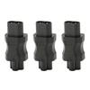 3Pcs IEC320 C8 to IEC320 C5 Power Adapter IEC320 Male C8 to Female C5 Power Socket Adapter for PDU Chassis UPS Socket