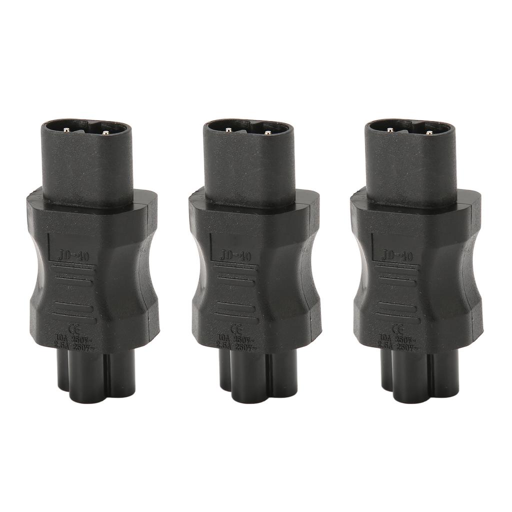 3Pcs IEC320 C8 to IEC320 C5 Power Adapter IEC320 Male C8 to Female C5 Power Socket Adapter for PDU Chassis UPS Socket