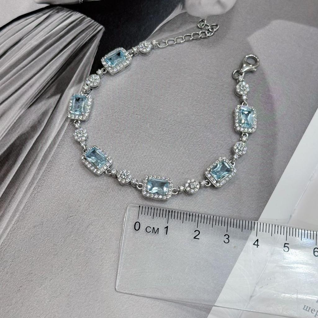 Silver Bracelet with Natural Topaz 10.643ct, Item Weight 11.28 G (2173236)