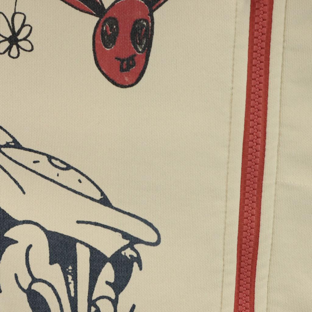 BOHEMIANS sweat Zip jacket M Beige Back brushed Men's Used