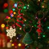 Yarn Weaving Christmas Hanging Ornament Snowflake Bell Cartoon Christmas Tree Bell Handmade Knitted Xmas Tree Pendant