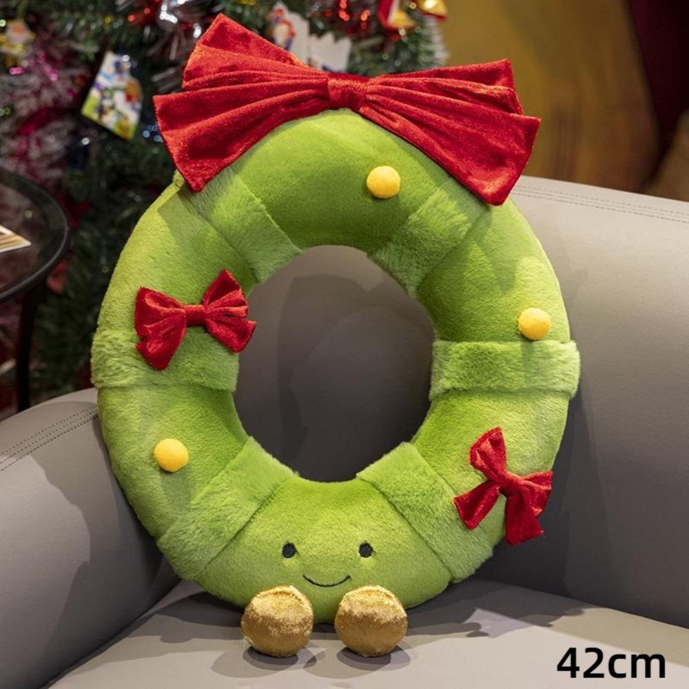 Christmas Gingerbread Man Pillow & Tree Cushion - Holiday Decoration Gift for Boys & Girls