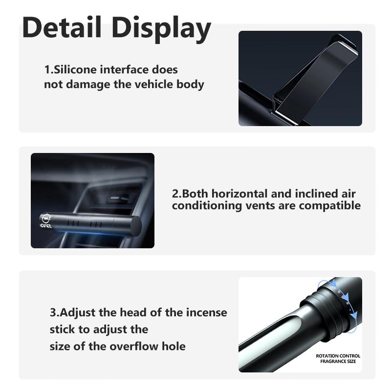 AAAYQ1 Car Air Vent Freshener Air Outlet Aromatherapy Accessories For Opel Corsa Mokka Astra Cascada Adam Insignia Meriva Vectra
