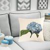 Stylishs Flower Cushions Cover Hydrangea Throw Pillow Cover Linen Material