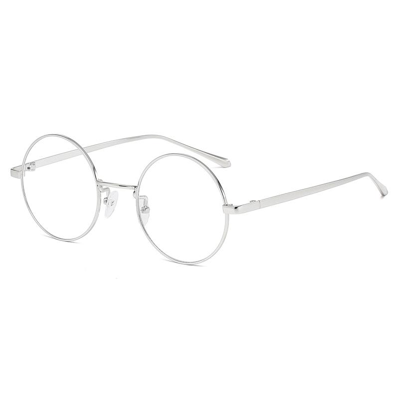 

Металлические большие круглые очки для зрения по рецепту с астигматизмом, защита от синего света, студенческие близорукие очки от 0 до -4 0