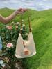 Woven Hollow Bag Women's 2025 New Summer Seaside Vacation Travel Tote Bag Beach Bag Shoulder Armpit Bag