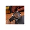 Stylish Pattern Pu Leather Strap Fashion Watch For Couples Men Women Students