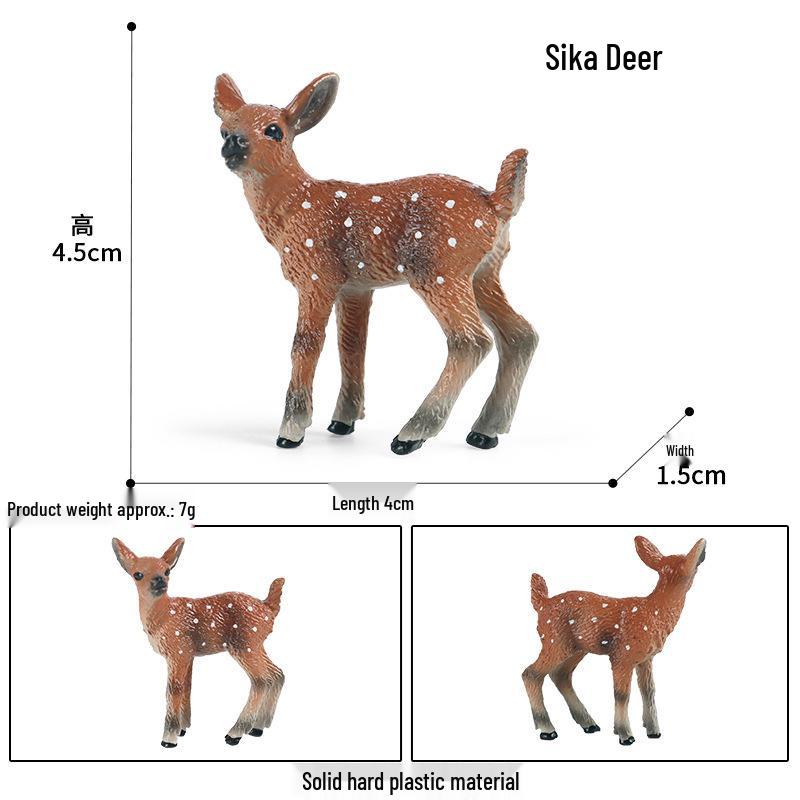 Cross-Border Christmas Wildlife Deer Model Cake Decoration Set
