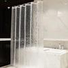 Water Cube Duschdraperi Transparent Vattentät 3D EVA Badkar Gardiner Liner för Badrum Badkar Badskydd med krokar