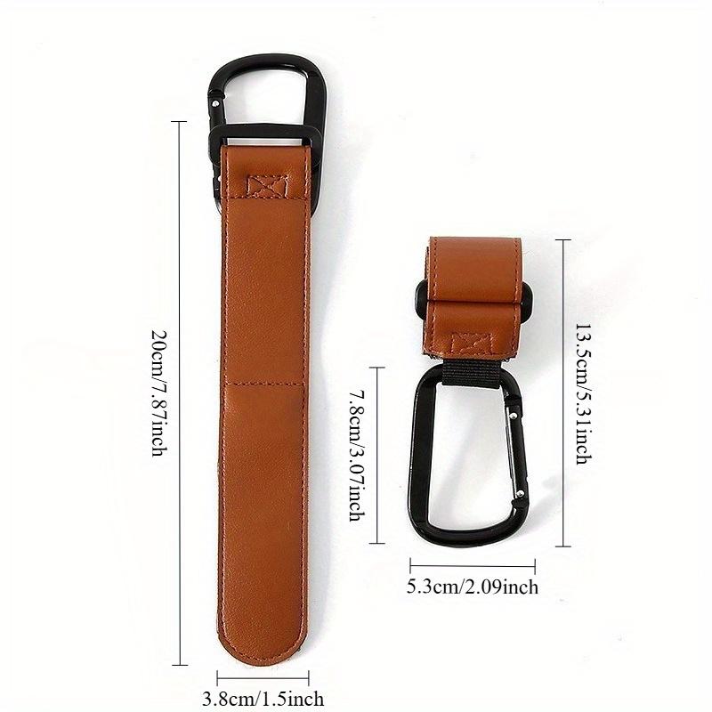 Baby Diaper Bag Hook, Multi-function Stroller Organize PU Leather Adjustable Hook, Handcarts and Pram Stroller Storage Hook.