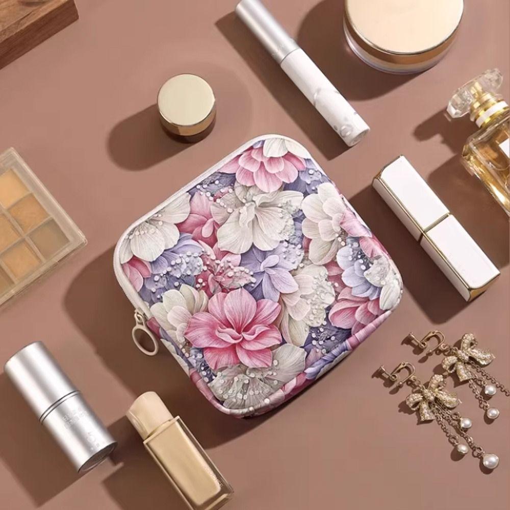 Large Capacity Sanitary Pads Bag Multipurpose Coin Purse Portable Cosmetic Bag  for Women Girls