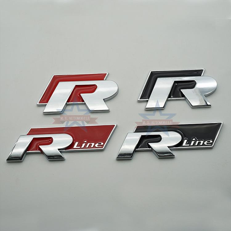Suitable for Volkswagen R label CC passat CC R car logo Volkswagen Rline tail label alloy car logo modification