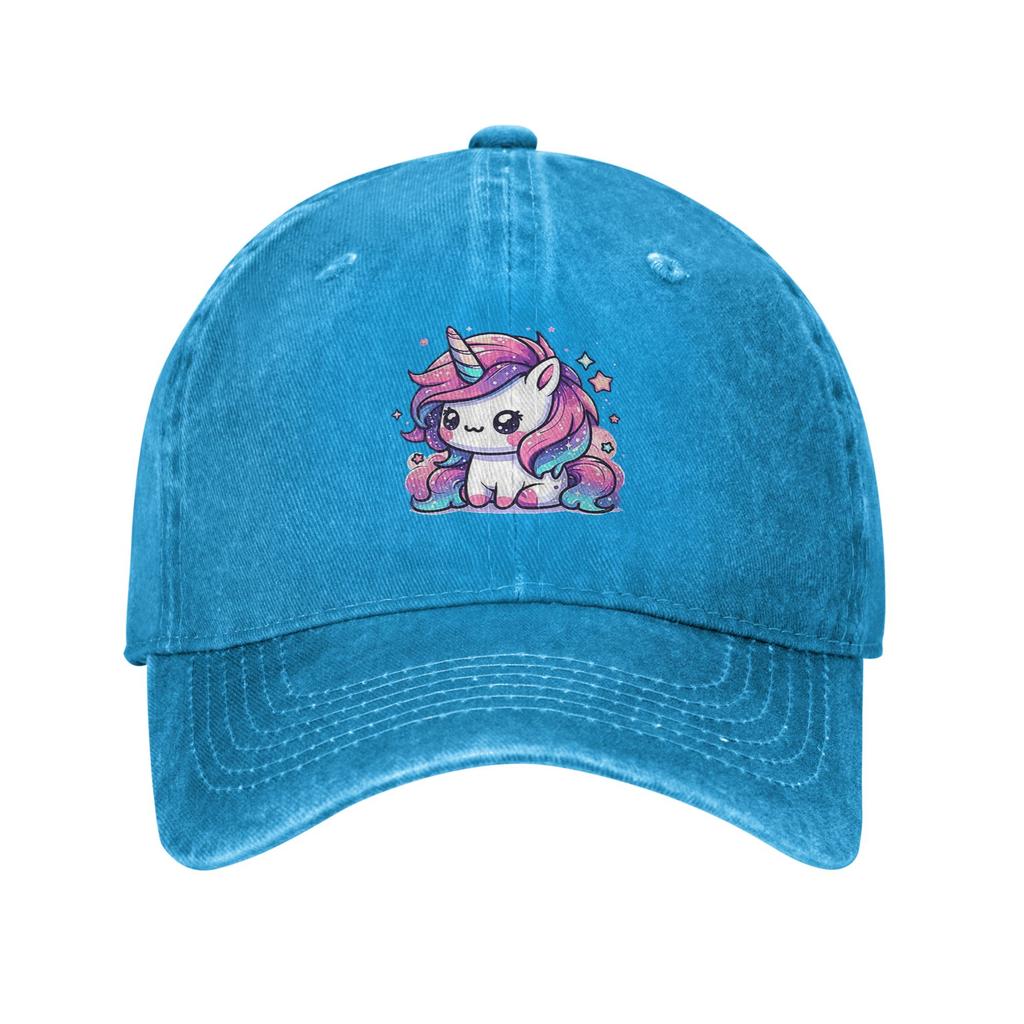 Sparkle Unicorn Magic Washed Denim Cap Casual Baseball Caps Adjustable Hat Summer Unisex Baseball Hats