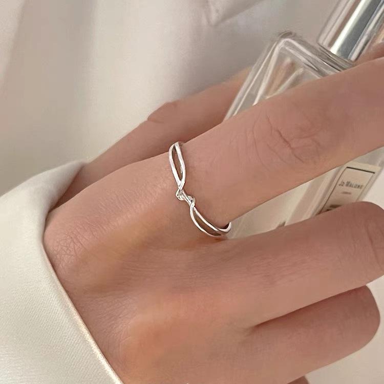Korean Style Irregular 925 Sterling Silver Women's Versatile Ring, Non-Fading Niche Ins Design