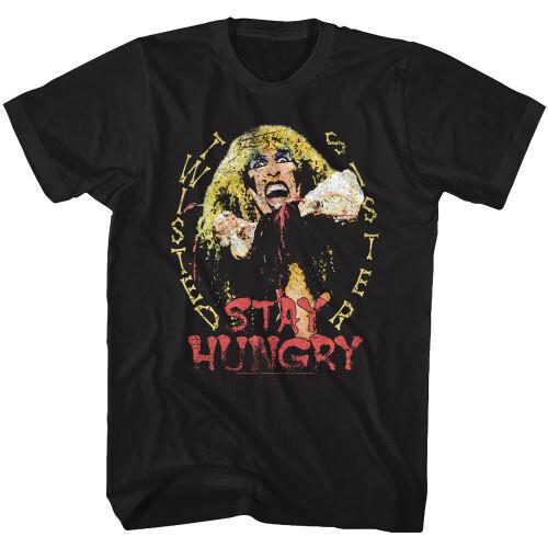 Twisted Sister Stay Hungry Black Classic Adult T-Shirt Unisex T-Shirt XL