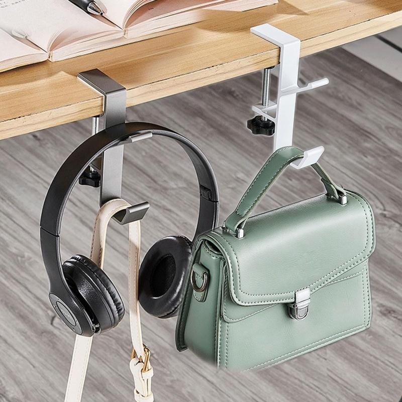 Punch-free Adjustable Desk Edge Hook,Gaming Headset Desk Hanger Backpack Storage Hanging Hooks Holder Home Office Organizer
