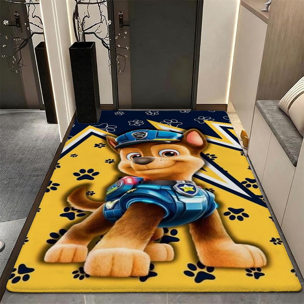 Paw Patrol Police Pup Rectangular Rug Soft Texture Nonslip Carpet For Bedroom Door Living Room Area Home Decor New Year Gift