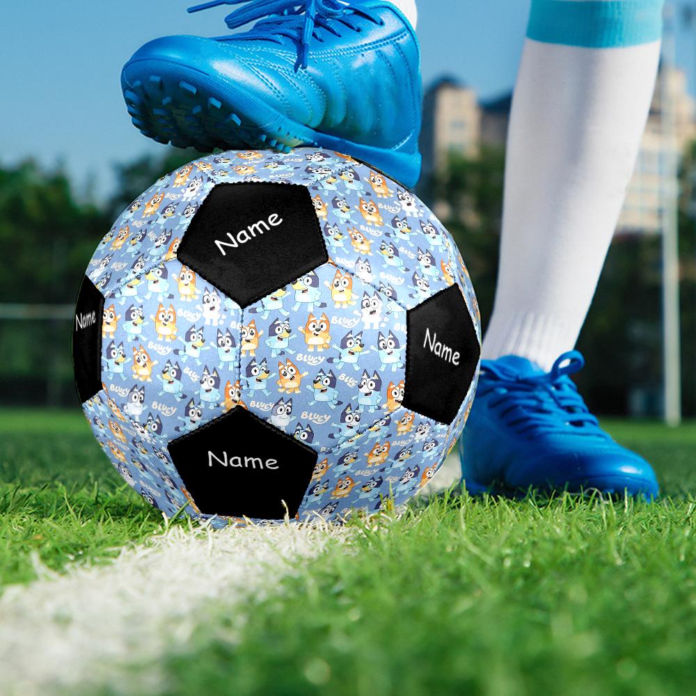 Custom Name Bluey Theme Size 5 Soccer Ball, Suitable for Both Indoor and Outdoor Matches, a Gift Suitable for Everyone.