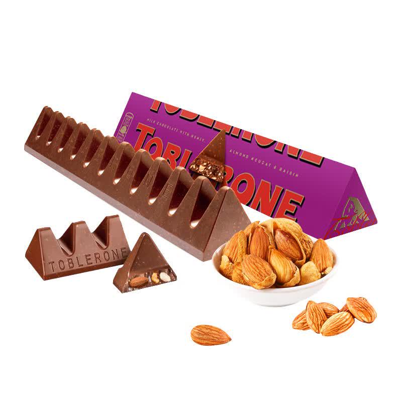 Toblerone Milk Chocolate with Honey, Almond & Raisin Nougat