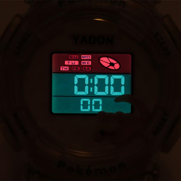 [Sun Flame Co., Ltd.] J-AXIS Pokémon Digital Watch Slowpoke EL Backlight Calendar Function Stopwatch Function Hourly Chime Function Alarm Function CP3