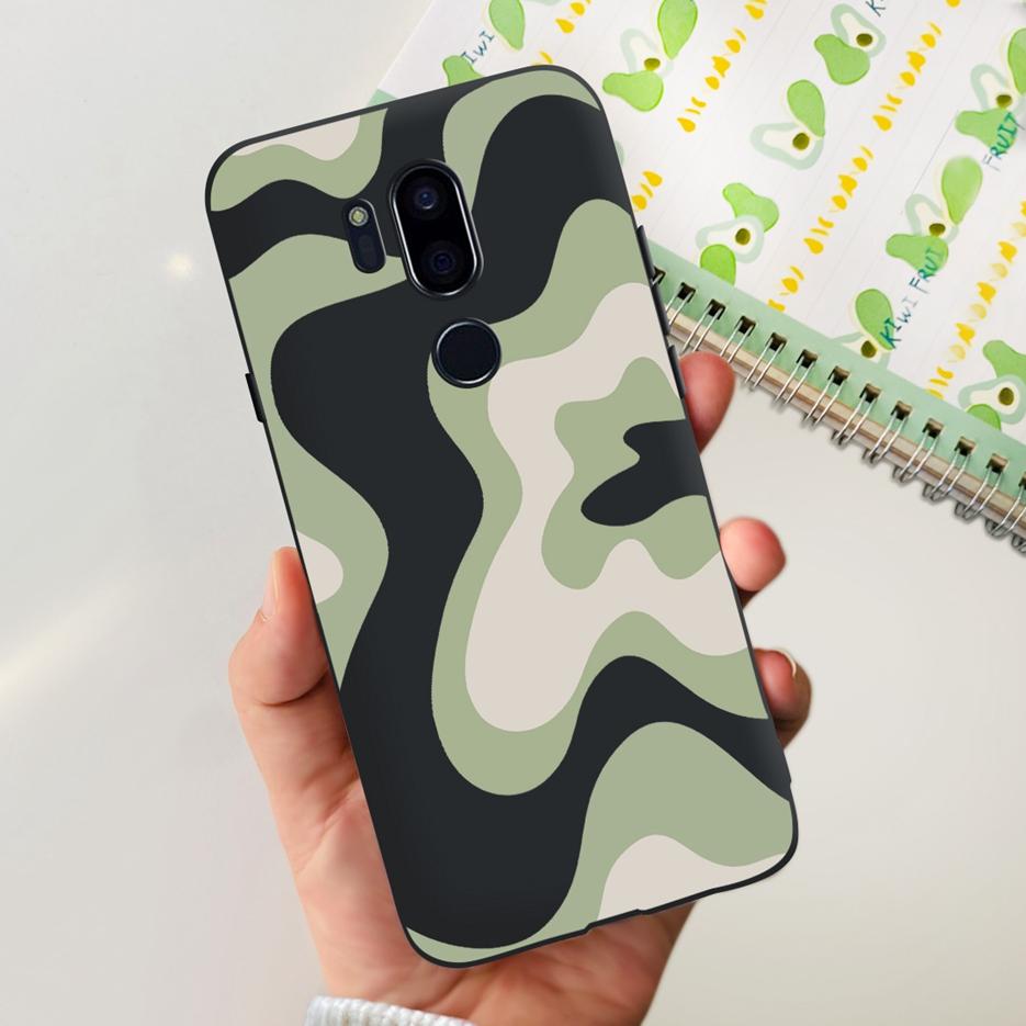 Para LG G7 thinQ Funda G710EM LM-G710 G710 Cubierta Pintada de Lujo Fundas de Teléfono de Silicona Suave Para LG G7 ThinQ Cubiertas Traseras 6.1'' Parachoques