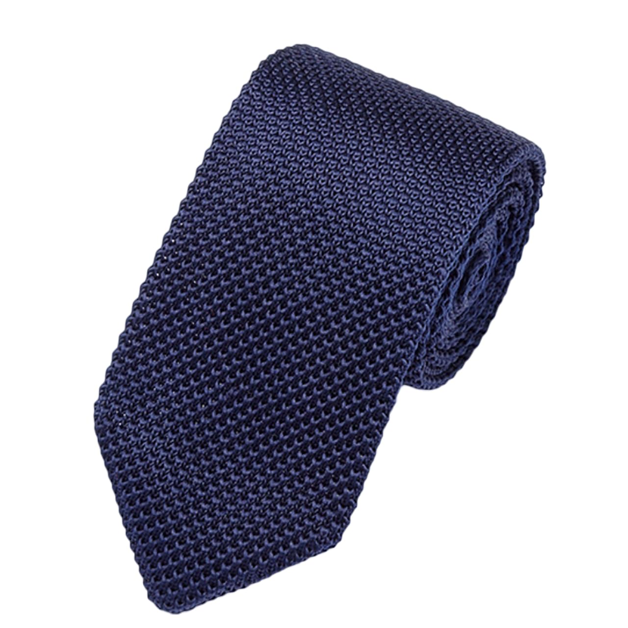 [White Fang] Plain Polyester Tie, Accessory, Suit, Stylish, Casual, Men s NC049 (Navy)