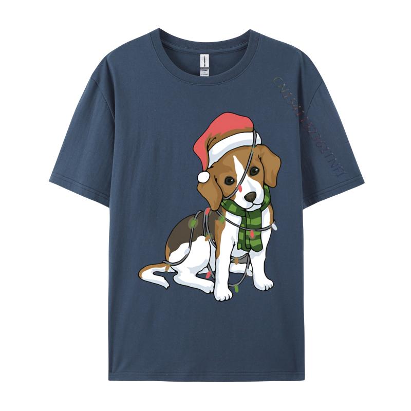 Beagle Christmas Tree Decoration Funny Tshirt Unisex T Shirts Gifts Print Tshirts Casual Plus Size Tops Tee