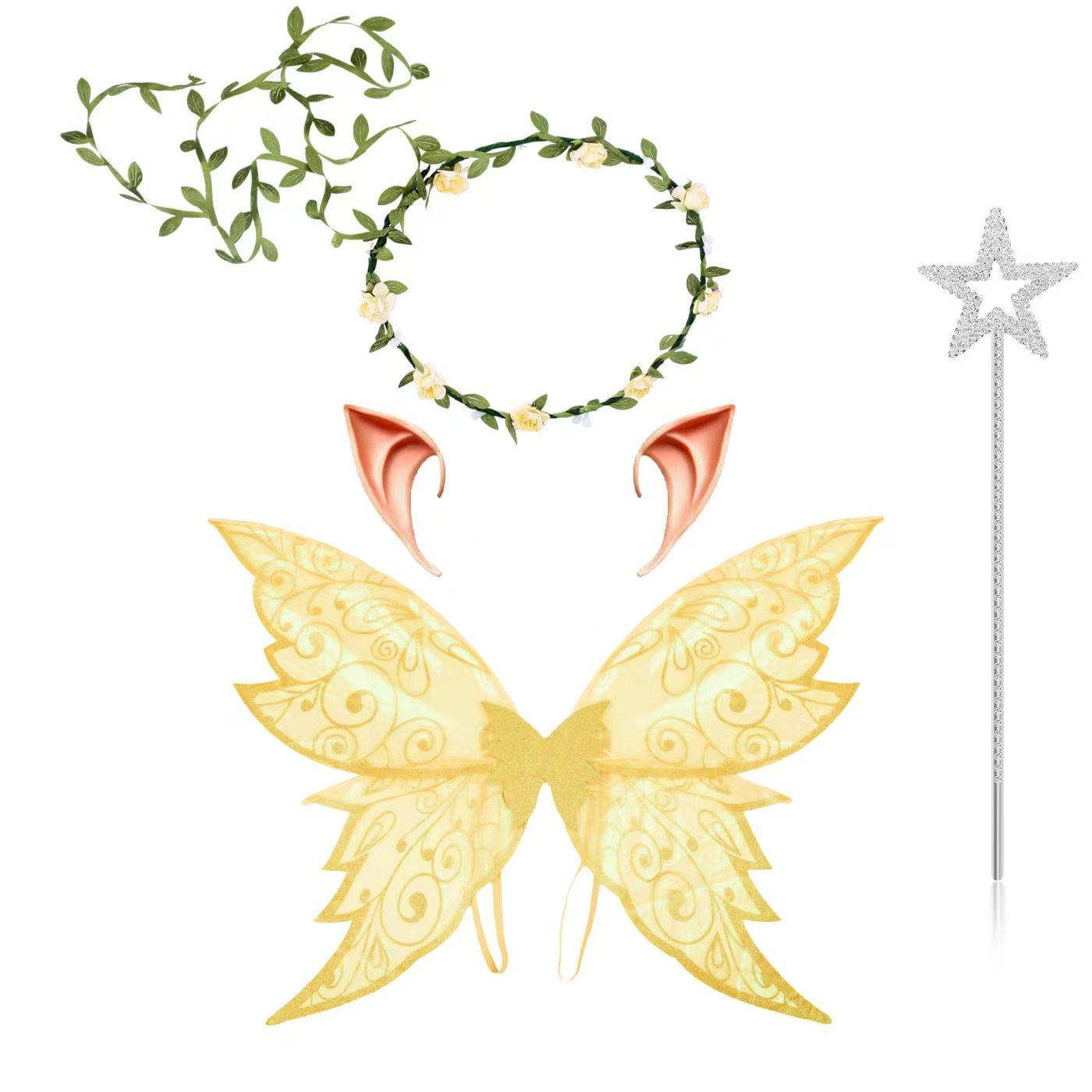 

Children Adult Elf Butterfly Wings Back Decor Holiday Party Dress Up Hot Stamping Butterfly Wings one size fits all