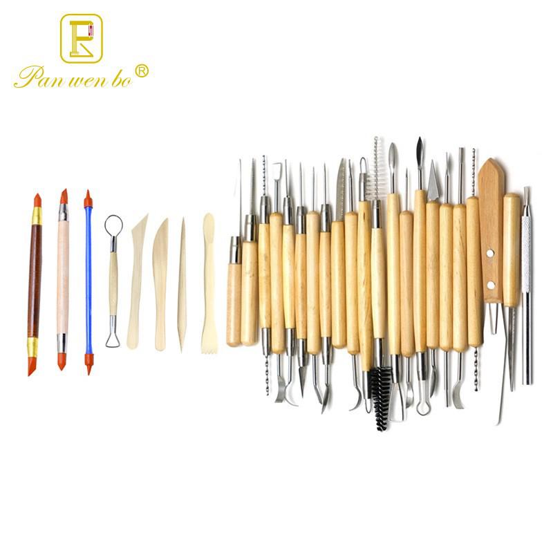 61-Piece Polymer Clay & Pottery Tool Set for DIY Carving and Embossing