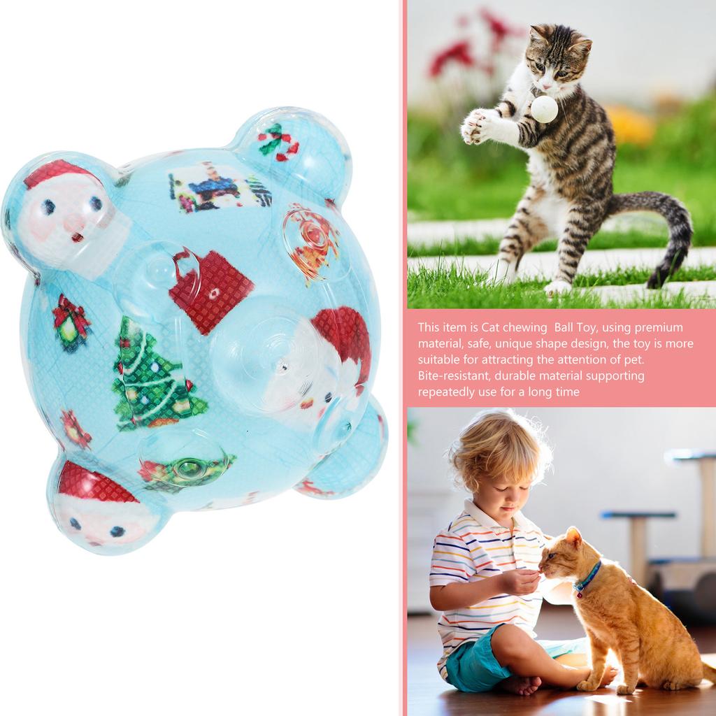 Cat Chewing Ball Long-Lasting Tpr Material Unique Design Christmas Gift Indoor Kitten Chewing Ball Cat Balls Kitten Toys