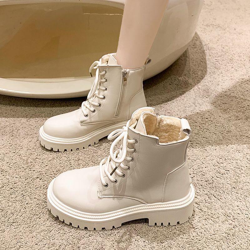 British Martin boots women's 2025 autumn and winter new retro thick-soled velvet fashion versatile popular women's boots