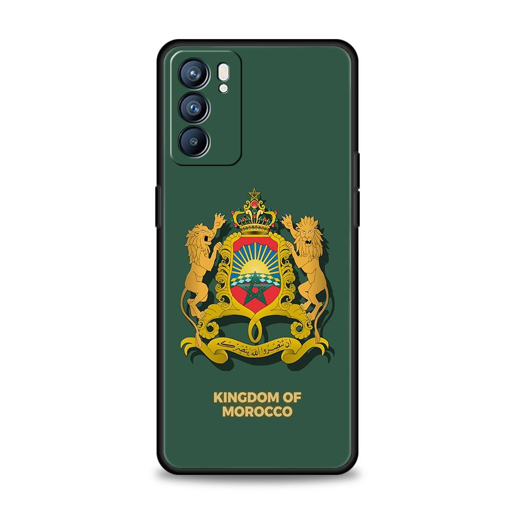 Case For Oppo Reno13 Reno12 Reno11 F Reno10 Pro A54 A53 A95 A76 A57 A98 A80 A79 5G A78 4G Cover Moroccan flag Morocco passport