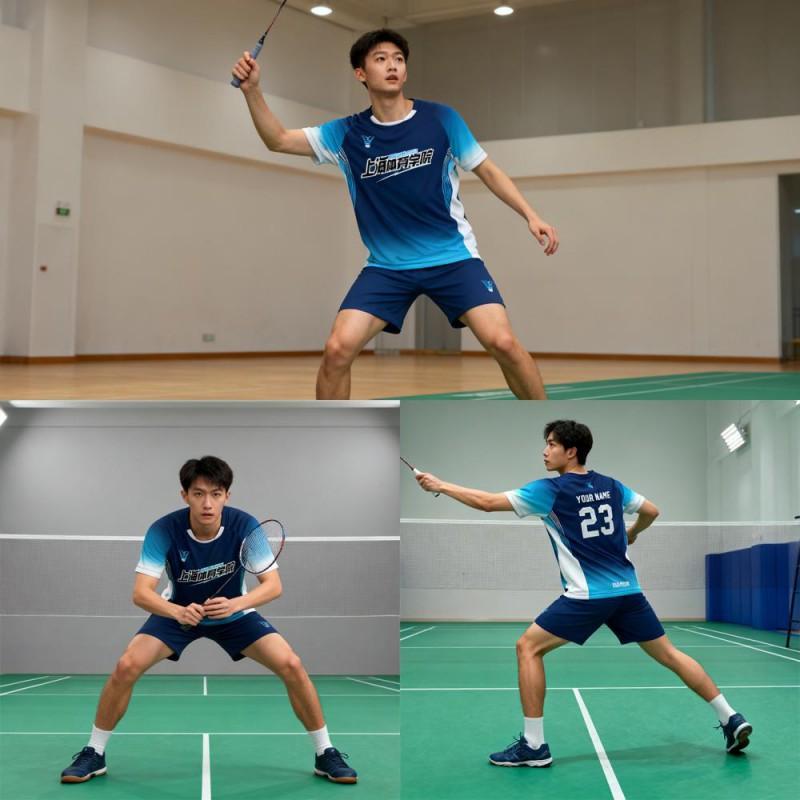Mens Badminton Sport Set Quick Dry Breathable Milk Silk Jersey Athletic Wear