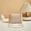 Sweet Style, Straw Weaving, Chains, Single-shoulder Bags, Crossbody Bags, Summer, Double-lock, Ladies, Handbag Bags