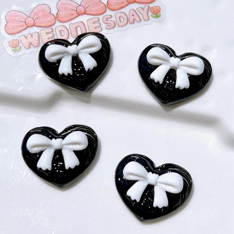 

10 Pcs Latest Cute Animation Transparent Heart Shape Butterfly Junction Resin Scrapbook Diy Jewellery Hairpin Accessories Craft A60
