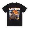 Autism Funny Hyrax Meme Tee Shirt Men Clothing Harajuku Vintage Oversized T-shirt Unisex Autumn O-Neck Tops Short Sleeve Shirt