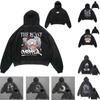 Men's Vintage Hoodie Anime Tony Graphic Loose Fashion Pullover Autumn Clothing Cartoons Casual Clothes Women Tops Sweatshirts