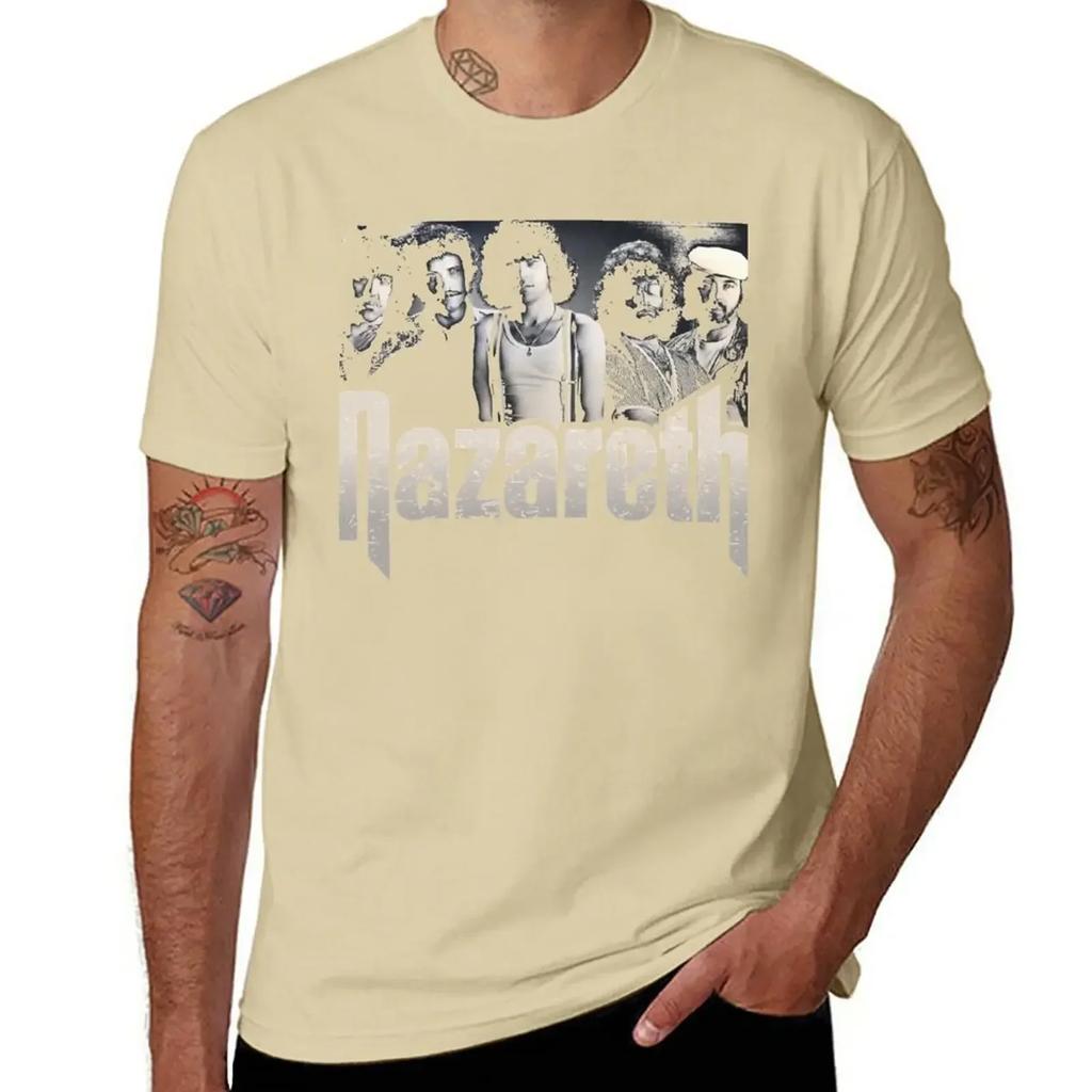 NAZARETH BAND T-Shirt Plus Size Tops Vintage Clothes Plain Black T Shirts Men