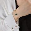 Fashion Clover Zircon Single Sided Bracelet Style