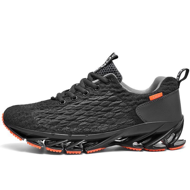 2024 Men's Breathable Mesh Running Shoes - Trendy, Large Size, Casual Sporty Blade Design for Spring & Autumn