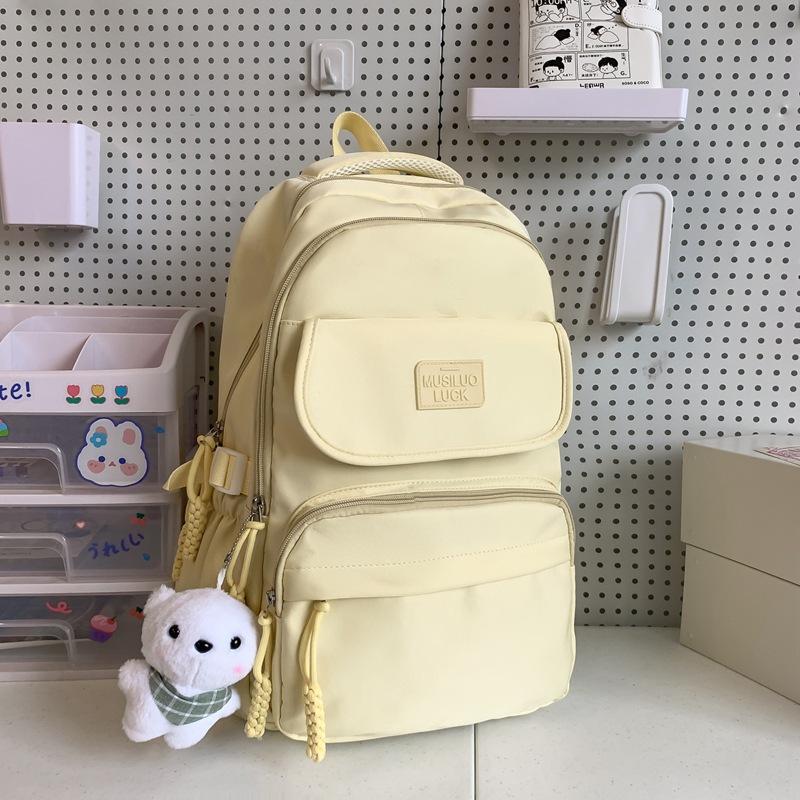 Schoolbag Japanese ins Backpack College Wind Large Capacity Multi-compartment Lightweight Middle School Student School Bag College Student Travel