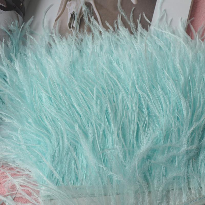 Decorative Feather Cloth Strip 10-15Cm Ostrich Hair Cloth Edge Dress Cuffs Latin Dance Skirt Diy Clothing Accessories