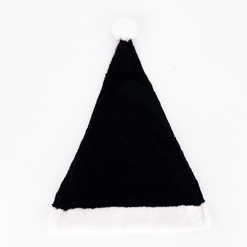 Available: Red/Blue/Pink/Green/Yellow Santa Hat - Short Plush, Brushed Finish for Adults, Holiday Party Christmas Decoration.