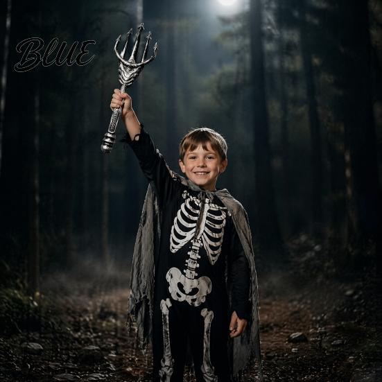 Film Inspired Spear Five-tined Costume Five-pronged Lightweight Toy Halloween Cosplay Handheld Plastic Prop Fork Weapon Props for Party Stage