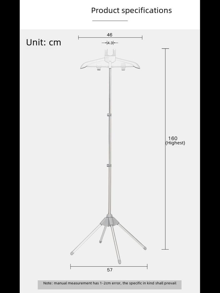 Foldable Rack Ironing With Floor Handheld Board And Adjustable Telescopic Support