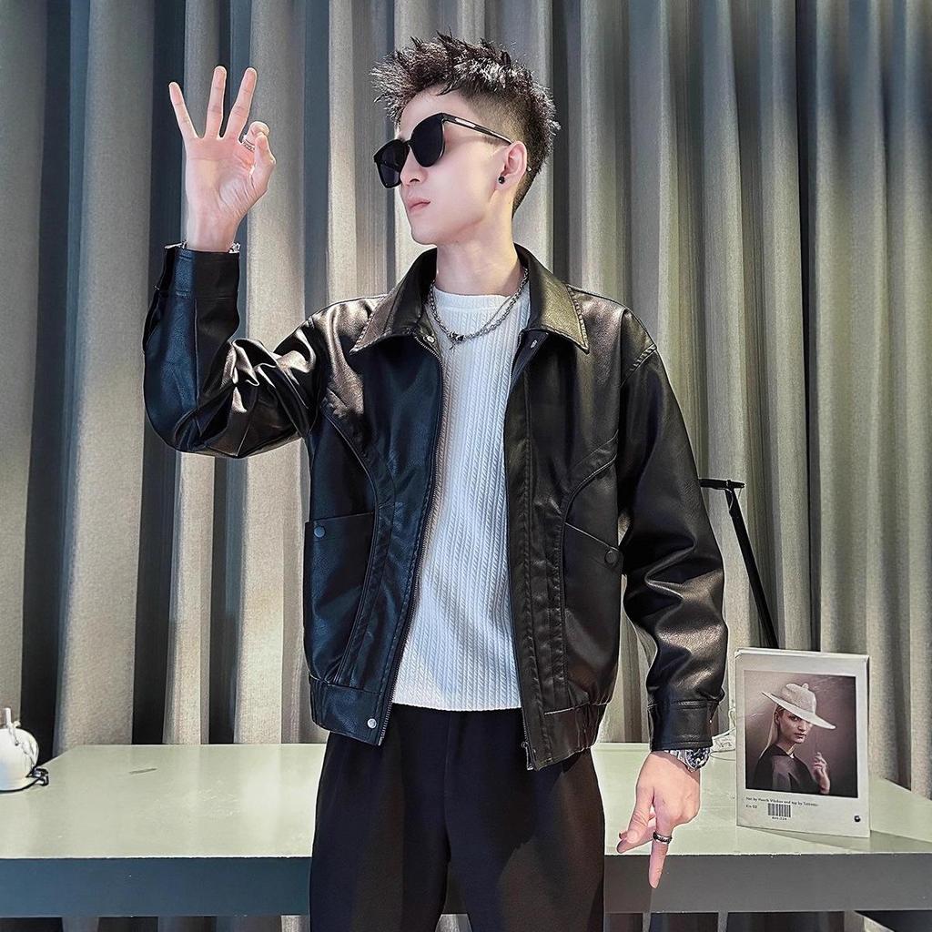 Men's Trendy PU Leather Jacket - Cool and Stylish Autumn/Winter 2026 Collection