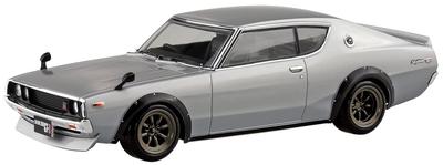 Aoshima Bunka Kyozai Scale The Snap Kit Series Nissan C110 Skyline Custom Plastic Model Kit 1/32 GT-R (Silver) Pre-Colored No. 18-SP1